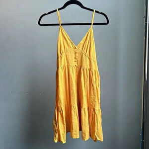 SHEIN Sundress Yellow Gold | V Neck Sundress | Yellow Sundress | Gold Sundress